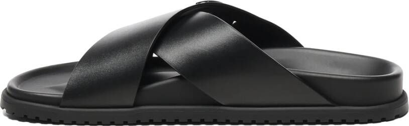 Dolce & Gabbana Zwarte Sandalen met Polyurethaan Voetbed