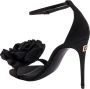 Dolce & Gabbana Zwarte sandalen met verstelbare monogram metalen band - Thumbnail 2