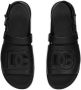 Dolce & Gabbana Zwarte leren sandaal met logo Black Heren - Thumbnail 13