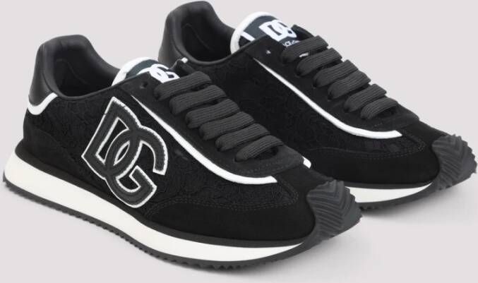 Dolce & Gabbana Zwarte Sneakers Aw25 Stijl