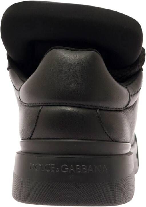 Dolce & Gabbana Zwarte Sneakers met Megaskate Puffer Zwart Heren