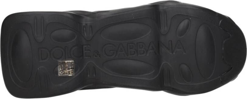 Dolce & Gabbana Zwarte Stoffen Chunky Sneakers Sporty Glam