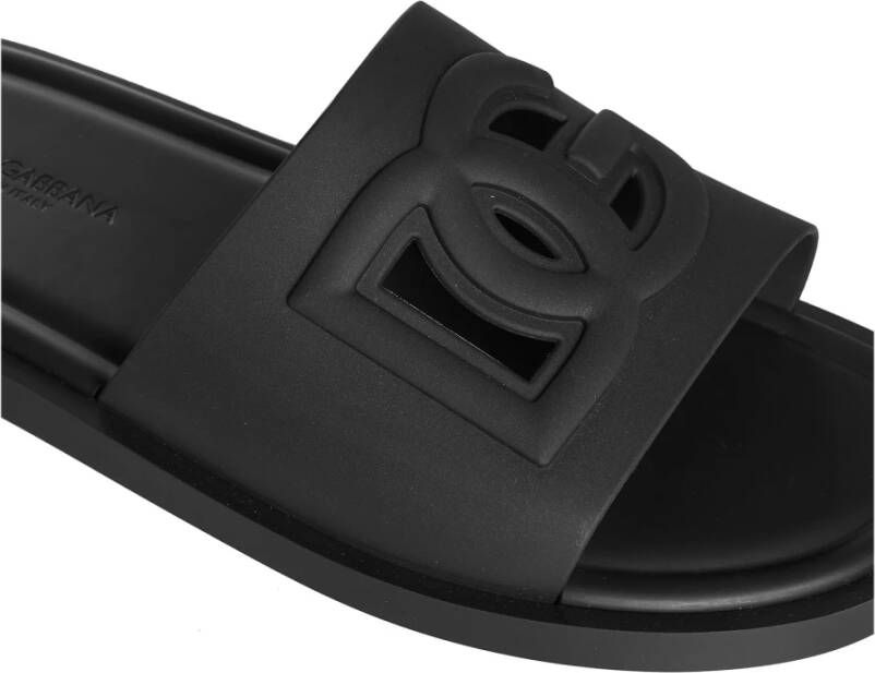 Dolce & Gabbana Zwarte Strand Sandalen
