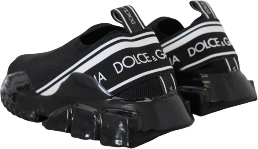 Dolce & Gabbana Zwarte Stretch Sorrento Sneakers Black Heren