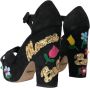 Dolce & Gabbana Bloemen geborduurde platform sandalen Black Dames - Thumbnail 4