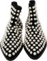 Dolce & Gabbana Zwarte Suède Enkellaarsjes met Parels Black Dames - Thumbnail 4