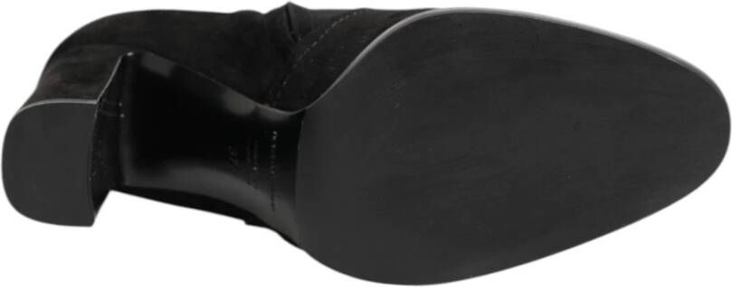 Dolce & Gabbana Zwarte Suède Leren Mid Calf Laarzen
