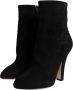 Dolce & Gabbana Zwarte Suède Leren Enkellaarzen Black Dames - Thumbnail 9
