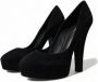 Dolce & Gabbana Stijlvolle Suede Platform Hakpumps Black Dames - Thumbnail 12