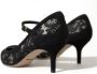 Dolce & Gabbana Zwarte Taormina Kant Hakken Black Dames - Thumbnail 5
