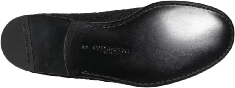 Dolce & Gabbana Zwarte Velvet Leren Instaploafers