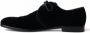 Dolce & Gabbana Zwarte Velvet Veterschoenen Black Heren - Thumbnail 14