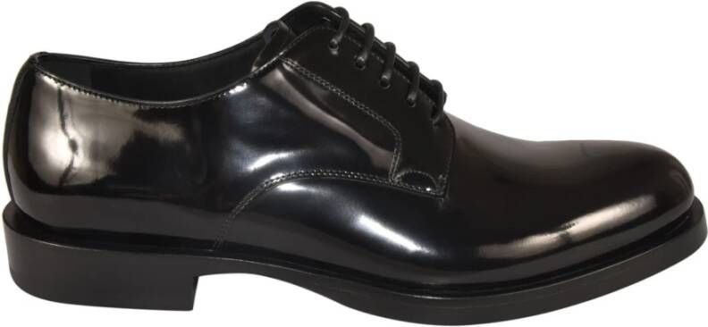 Dolce & Gabbana Zwarte Veterschoenen Black Heren