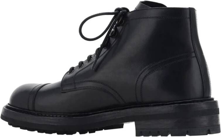 Dolce & Gabbana Zwarte Veterschoenen Enkellaarsjes voor Heren Black Heren