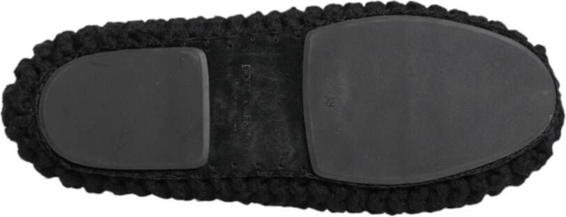 Dolce & Gabbana Zwarte instapper ballerina's wollen gebreide schoenen - Foto 3