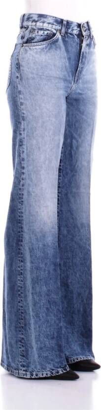 Dondup Blue Logo Boot-cut Jeans