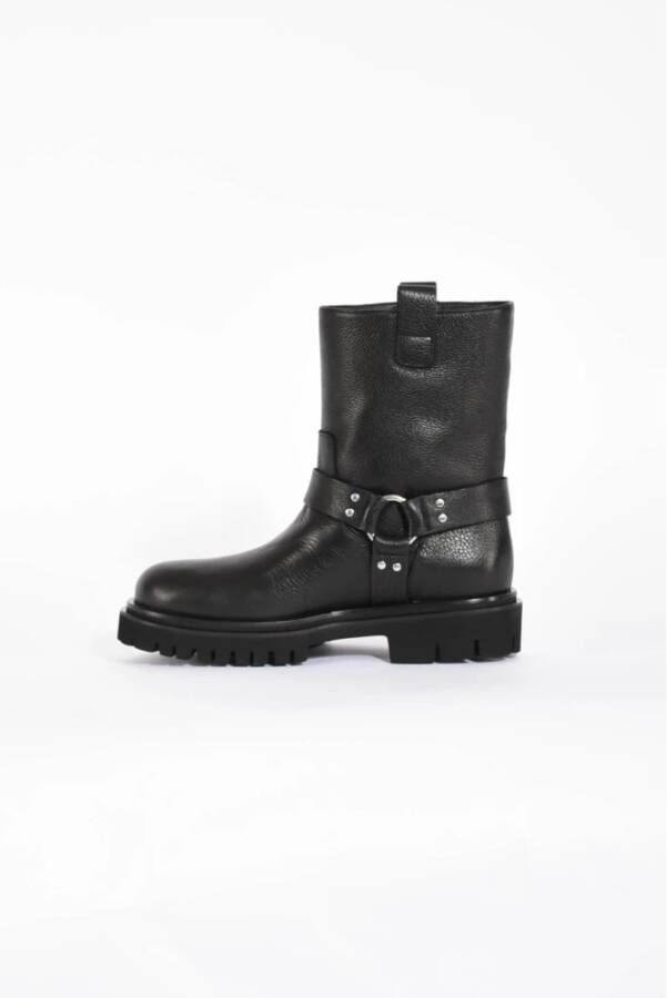 Dondup Leren Biker Boots met Rubberen Zool