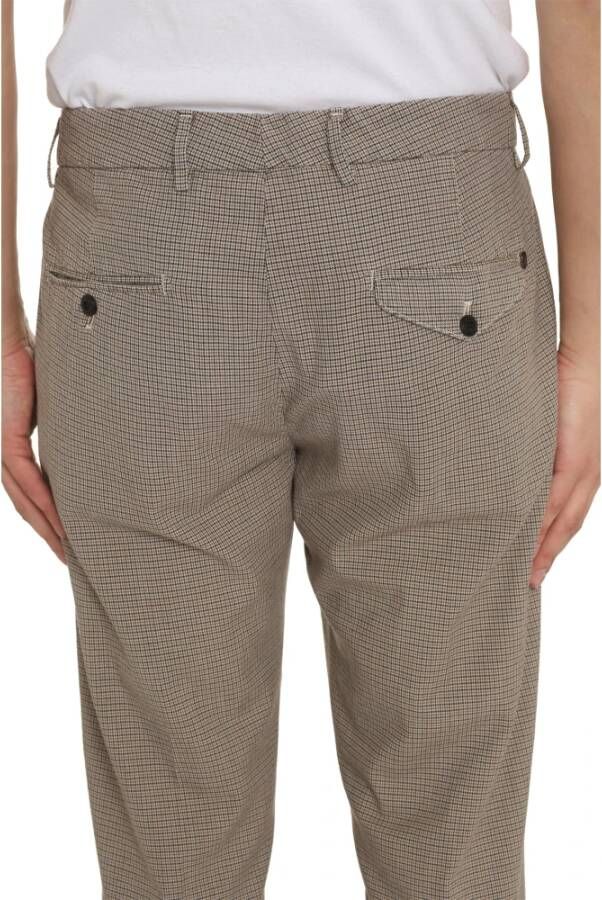 Dondup Prince-of-Wales Geruite Broek met Oprolbare Boorden