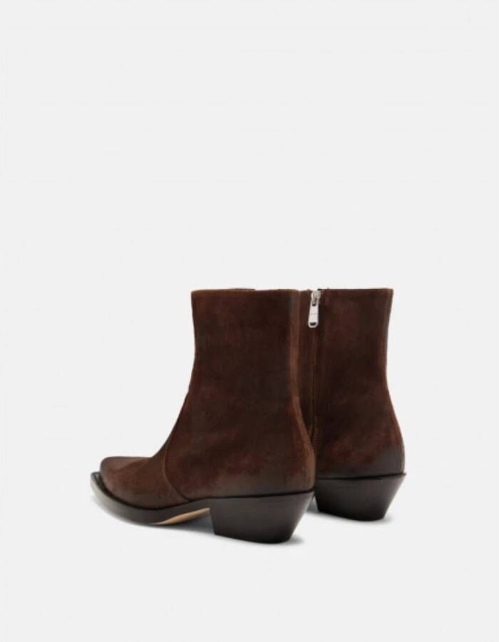 Dondup Western-stijl Splitleren Laarzen met Metalen Neuskap