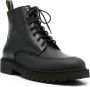 Doucal's Heren tumbled leren veterschoen enkellaars | zwart Black Heren - Thumbnail 6