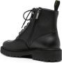 Doucal's Heren tumbled leren veterschoen enkellaars | zwart Black Heren - Thumbnail 7