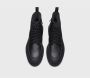 Doucal's Heren tumbled leren veterschoen enkellaars | zwart Black Heren - Thumbnail 3