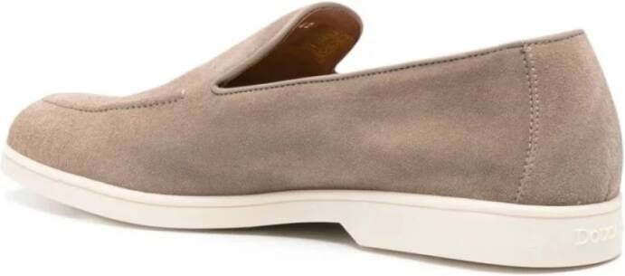 Doucal's Beige Suède Loafer met Memory Foam