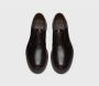 Doucal's Zwarte leren veterschoenen met platte zool - Thumbnail 2