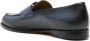 Doucal's Blauw en zwart getextureerde penny loafers Blue Heren - Thumbnail 4