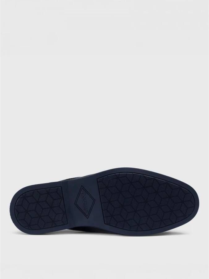 Doucal's Blauwe leren casual muiltjes