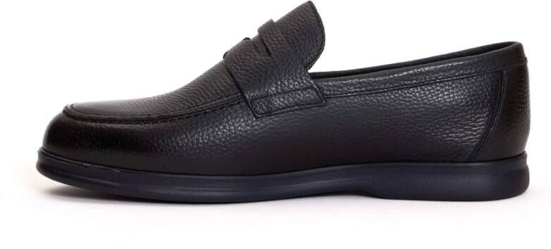 Doucal's Blauwe Leren Mocassins Loafer Ss23