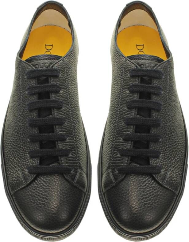 Doucal's Blauwe leren sneakers