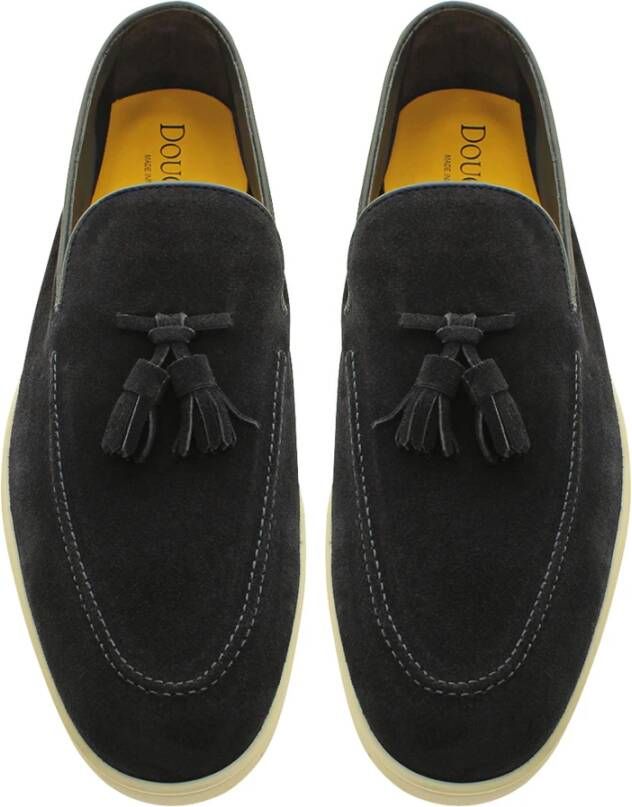 Doucal's Blauwe Loafer Schoenen Stijlvolle Kwast