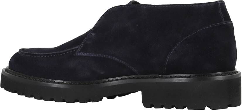 Doucal's Blauwe Suède Chukka Boot Elastisch