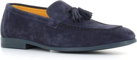 Doucal's Blauwe Suède Kwastloafers Blue Heren