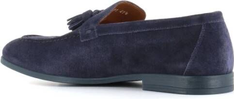 Doucal's Blauwe Suède Kwastloafers Blue Heren