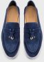 Doucal's Blauwe Suède Loafers met Charms Blue Dames - Thumbnail 3