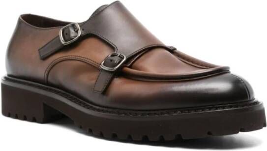 Doucal's Bruin Leren Platte Schoenen met Gesp