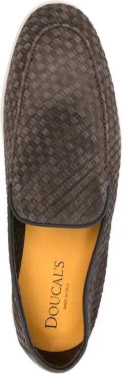 Doucal's Bruine Geweven Suède Loafers