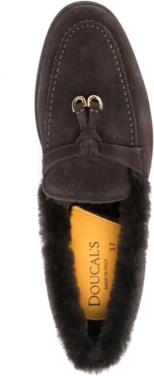 Doucal's Bruine Leren Loafers Casual Flats