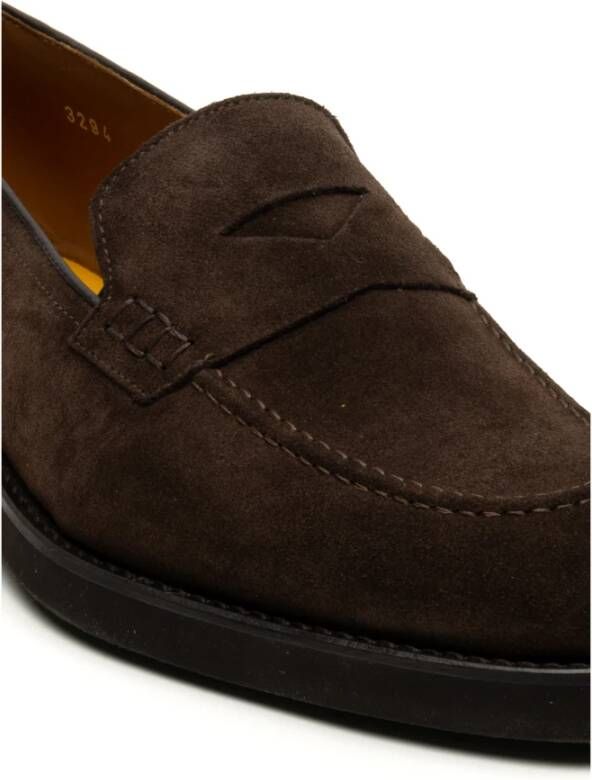 Doucal's Bruine platte Mocassino Alder schoenen Brown Heren