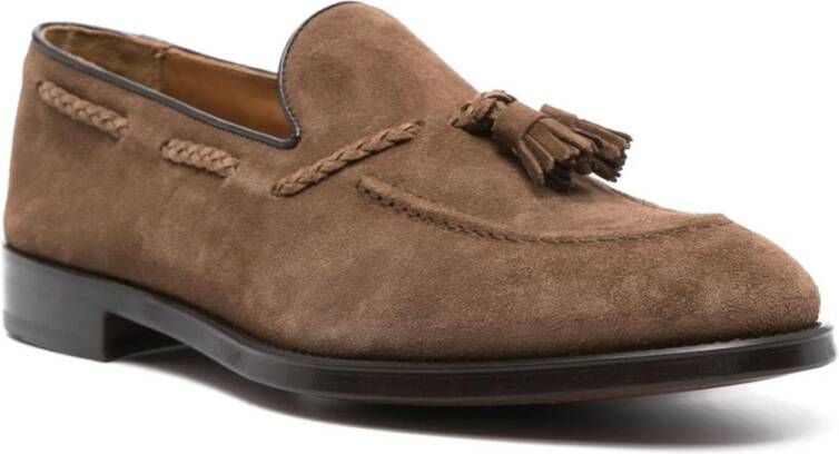 Doucal's Bruine Suède Kwastloafers Brown Heren