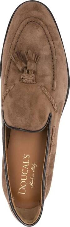 Doucal's Bruine Suède Kwastloafers Brown Heren