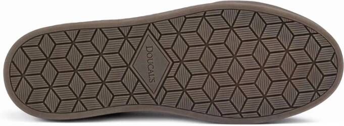 Doucal's Bruine Suède Leren Sneakers Vetersluiting