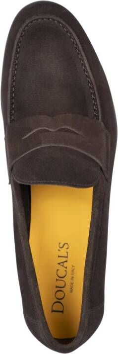 Doucal's Bruine Suède Loafers voor Mannen