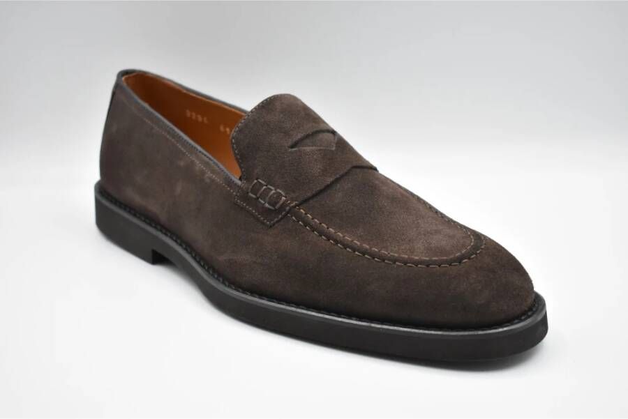 Doucal's Bruine Suède Mocassins Brown Heren