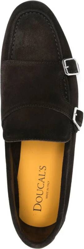 Doucal's Bruine Suède Monk Strap Loafers