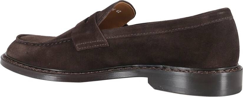 Doucal's Bruine Suède Penny Loafer Schoen