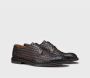 Doucal's Donkerbruine Geweven Leren Derby Schoenen Brown Heren - Thumbnail 2
