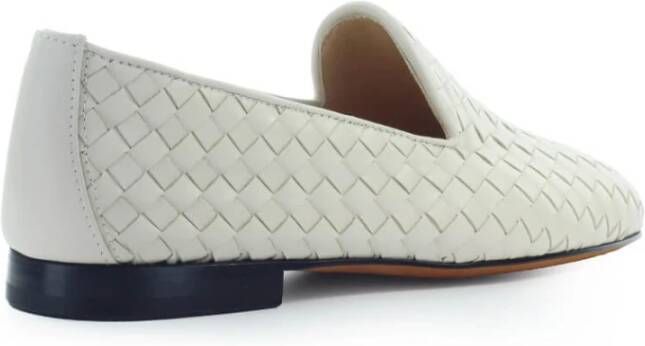 Doucal's Crème Geweven Leren Loafer